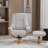 Sardinia Recliner Chair & Footstool in Greige